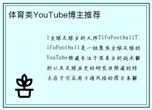 体育类YouTube博主推荐